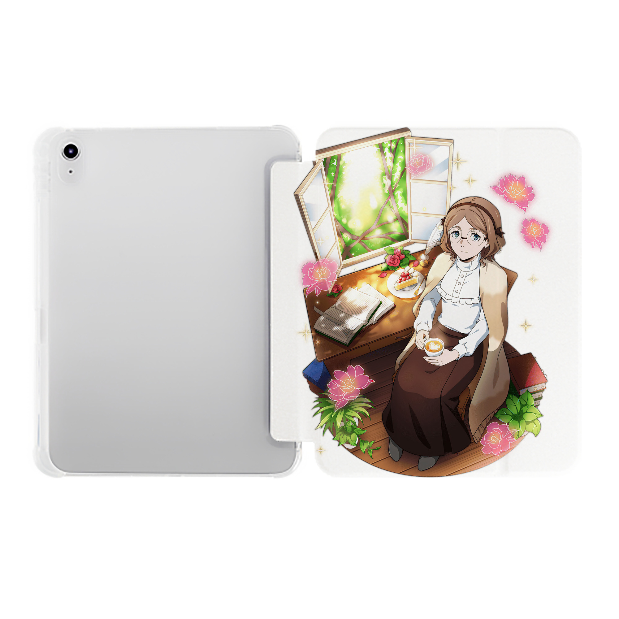 （画像用） 文豪ストレイドッグス Bungo Stray Dogs IPad ケース ペン収納付き 三つ折りスタンド PUレザー×シリコン 対応機種9.5/10.5/10.9インチ